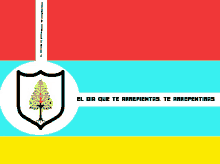 a shield with a tree and the words el dia que te arrepientas