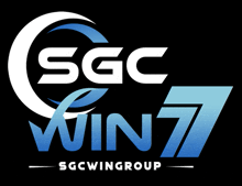 a logo for sgc win 7 with a black background