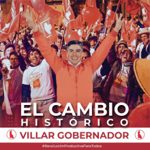 a poster that says el cambio historico villar governador