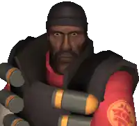 a man with a beard is wearing a red shirt and holding a bunch of bullets