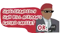 a cartoon of a man wearing sunglasses and a red beret says singlehandedly