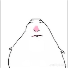 a drawing of a hamster with a pink nose and a pink nose .