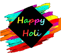 a colorful background with the words happy holi written on it