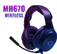 a pair of wireless headphones with a microphone