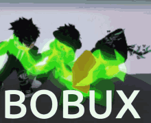 bobux is written on a green and white background