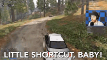 a screenshot of a video game with the words little shortcut baby at the bottom