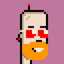 a pixel art illustration of a man with a beard and sunglasses