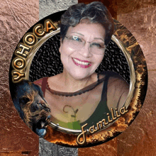 a picture of a woman with yohoca familia written on the bottom