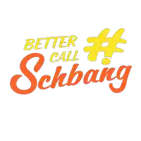 a logo that says better call schbang in yellow