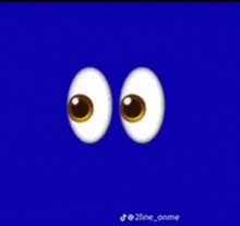 a blue background with cartoon eyes on it