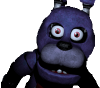 a purple stuffed animal with big eyes and a red nose