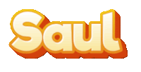 the name saul is displayed in yellow and orange letters