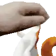 a close up of a person 's hand on a cup of coffee