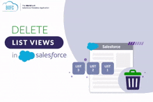 a graphic showing a list view in salesforce