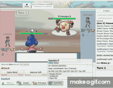 a screenshot of a pokemon showdown game with a pokemon named primeape