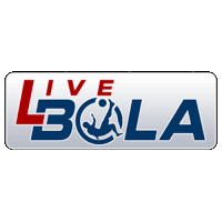 a logo for live bola with a soccer ball