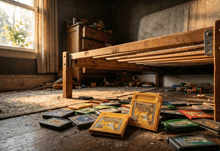 a bunch of pokemon games are laying on the floor under a bed