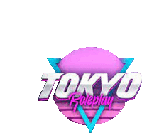 a logo for tokyo roleplay with a purple and blue circle