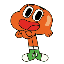 a cartoon character from the amazing world of gumball is wearing green socks