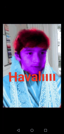 a picture of a person with red hair and the word havali on the bottom