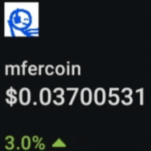 a screenshot of the mfercoin price on nov 11th