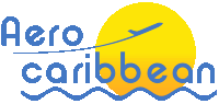 a logo for aero caribbean with a yellow sun