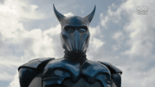 a close up of a superhero with a hbo max logo in the corner