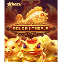 a game called golden temple has a pig frog and fish on the cover