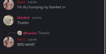 a screenshot of a conversation between 5swt and bro what