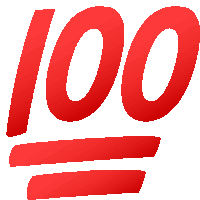 a red sign that says 100 on it