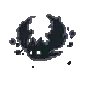a pixel art illustration of a ghost with a shadow on a white background .