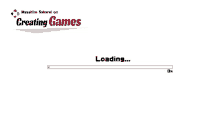 a loading bar with the words creating games on the top