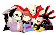 a drawing of a group of skeletons called undertale