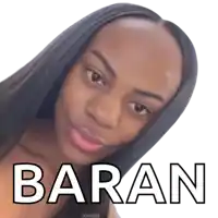 a picture of a woman with the word baran above her