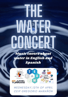 an advertisement for the water concert shows a drop of water