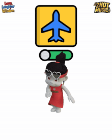 a cartoon character wearing sunglasses and a shirt that says ' sofia '