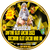 a poster with a picture of zeus and the words daftar slot gacor 2023 bocoran slot gacor hari ini on it