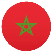 a red circle with a green star inside of it