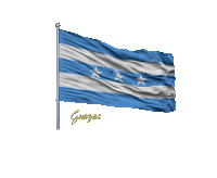 a blue white and gray flag with the word guayas on the bottom