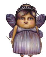 a fairy in a purple dress is holding a wand and wearing a tiara