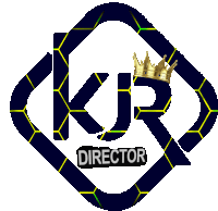 a logo for kr director with a crown on top