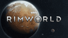 a poster for emily rimworld with a picture of the earth