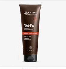 a tube of nature 's sunshine tei-fu massage lotion