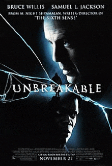 a movie poster for the movie unbreakable