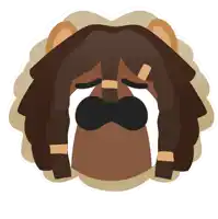 a cartoon of a lion 's face with tears running down its face
