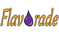 a logo for flavorade with a drop of purple liquid