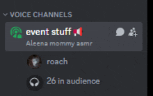 a screenshot of a discord channel that says event stuff