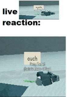 a screenshot of a video game with the words live reaction on it