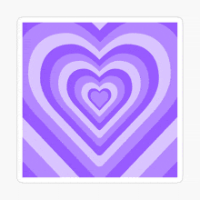 a purple heart shaped optical illusion on a white background