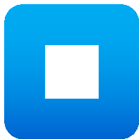 a blue square with a white square in the middle of it